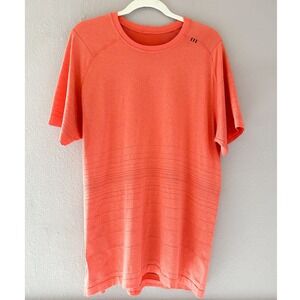 Lululemon‎ Short Sleeve Men Coral Athletic T-Shirt Size Large